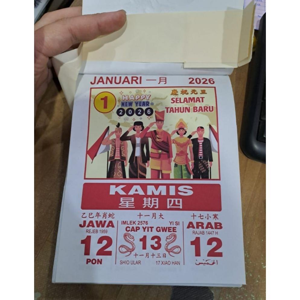READY kalender 2026 calender kalender harian 2026 kalender shio kalender sobek kertas harian