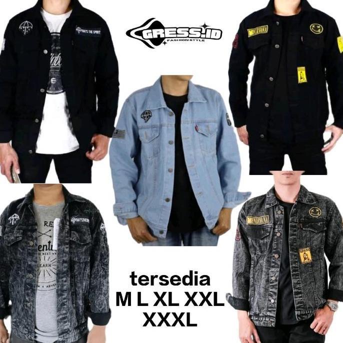BEST SELLER / PREMIUM JAKET JEANS PRIA BORDIR TERLARIS JAKE BAHAN DENIM TEBAL 12 ONS KEREN TANGAN PA