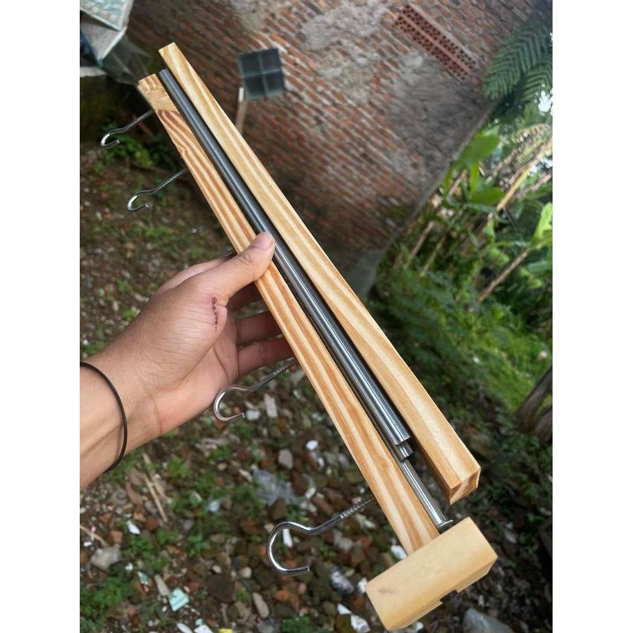 Terpopuler- Gantungan Panci Tarik Dorong - Rel Kayu Paku Rel Gantungan Panci Tarik Dorong Kayu Kitch