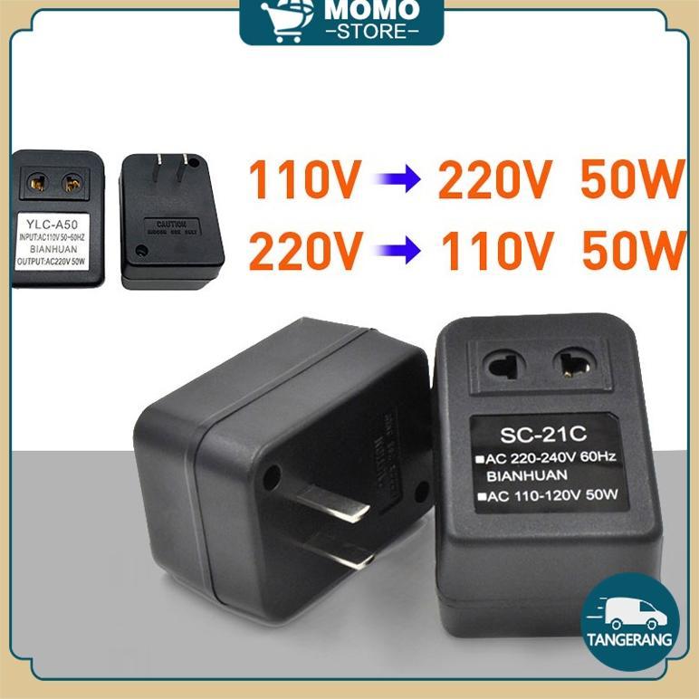 Voltage Converter AC Step Down 220V Ke 110V 50W Step Up Down 220V Ke 110V Portabel Voltage Adaptor