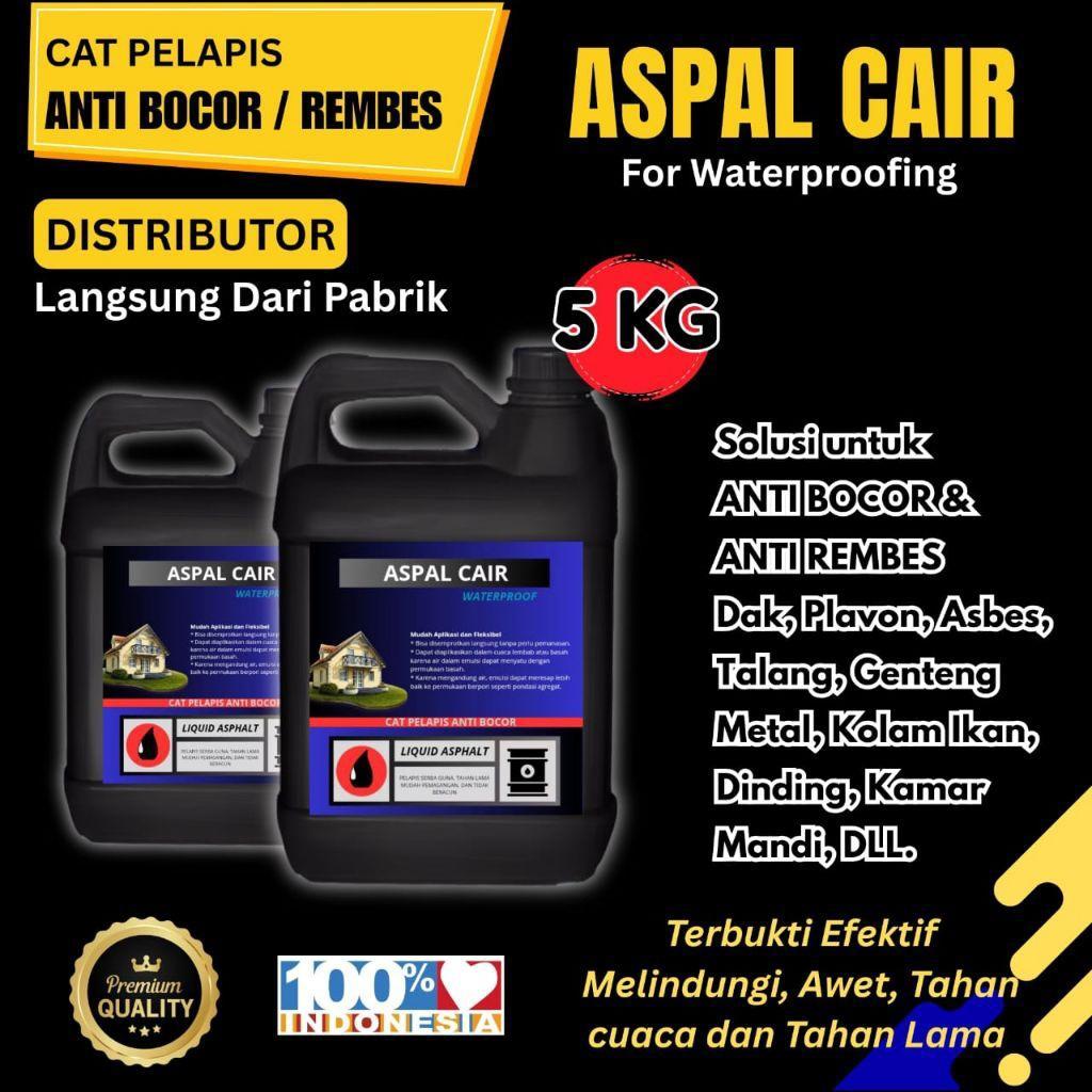 Aspal Cair 5 Kg - Aspal Cair Waterproof Anti Bocor Dan Rembes