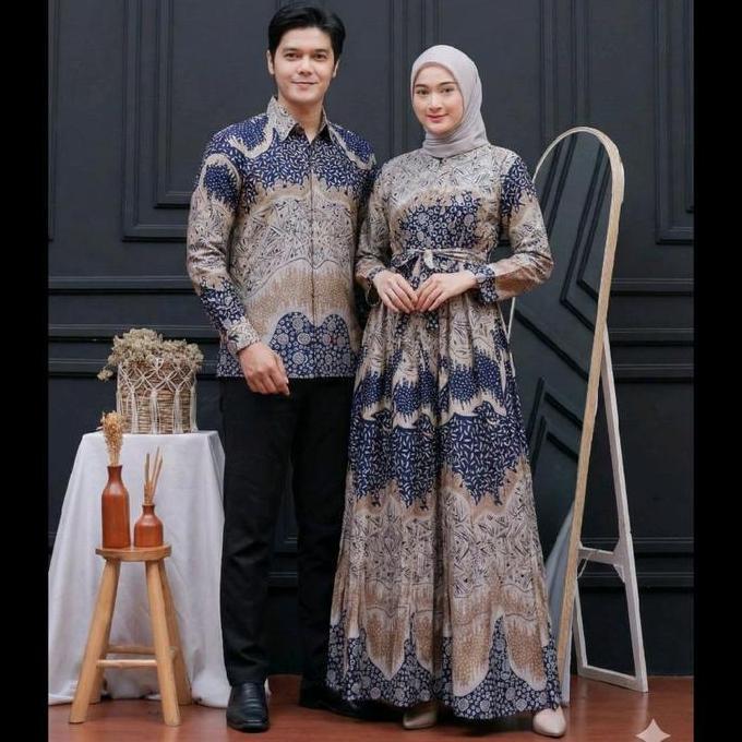 Gamis Batik Couple Pasangan Suami Istri Batik Katun