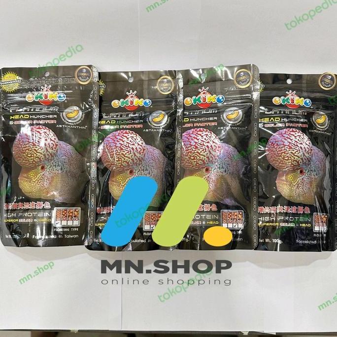 Blebeb- Pelet Okiko Platinum 100Gram / Pelet Ikan Louhan / Pelet Louhan