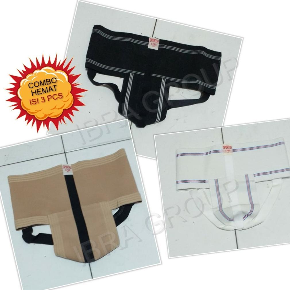 Supporter CD Turun Berok Penahan Perut Celana Hernia Khusus Pria Dewasa Paket Isi 3 Pcs