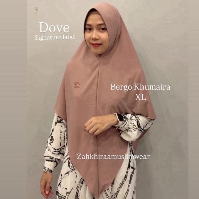 Terpopuler- Bergo Khumaira Jumbo Zahkhiraa Hijab Jersey SyarI Signature Label