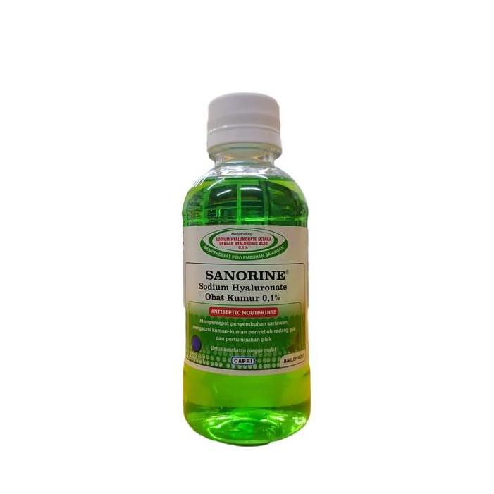 SANORINE HIJAU OBAT KUMUR MEMPERCEPAT PENYEMBUHAN SARIAWAN 200ML