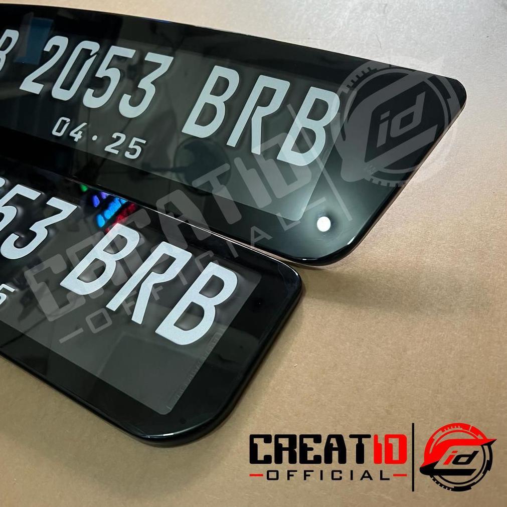 Plat Nomor Mobil Akrilik Cembung - Font Baru