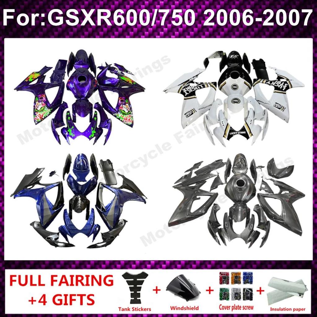 NEW ABS full Fairing Kit fit for GSXR600 GSXR750 gsx600r gsx750r GSXR 600 750 2006 2007 06 07 K6 Fai