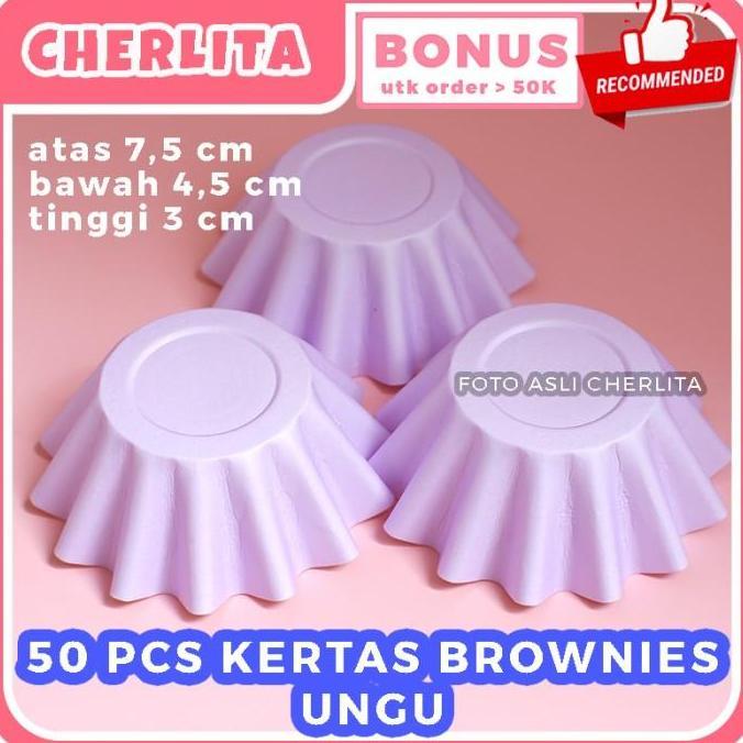 Bestone- Kertas Cup Brownies Tebal Foodgrade Cupcake Kue Potong Cantik Laminasi