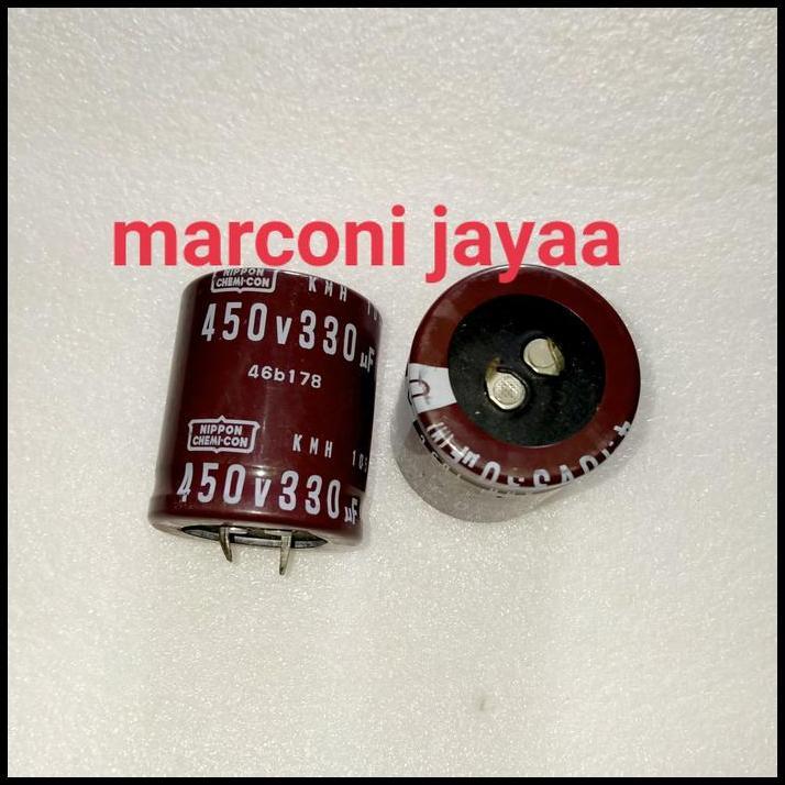 TERMURAH KAPASITOR ELCO 330UF 450VOLT"NIPPON" 