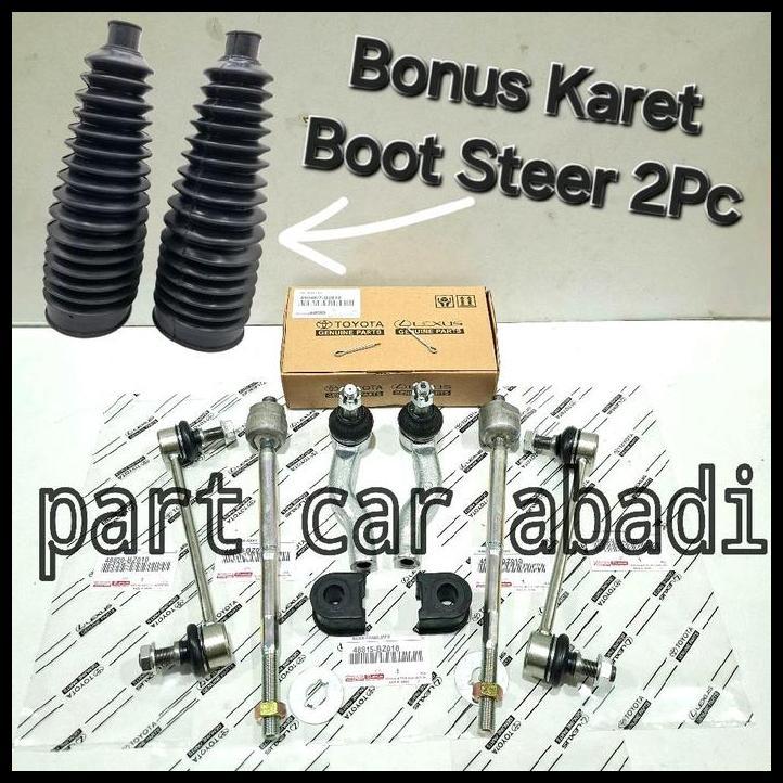 GRATIS ONGKIR PAKET KOMPLIT 8PC RACK END LONG TIE ROD LINK STABILIZER KARET TOYOTA AVANZA XENIA 2004