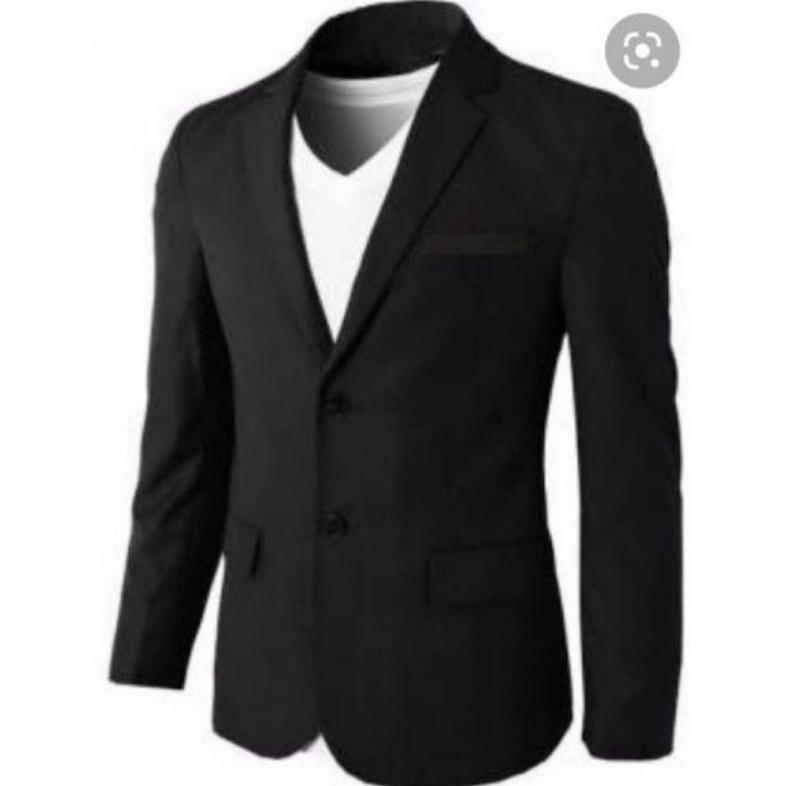 ORIGINAL JAS BLAZER PRIA SLIMFIT JAS FORMAL HITAM PREMIUM