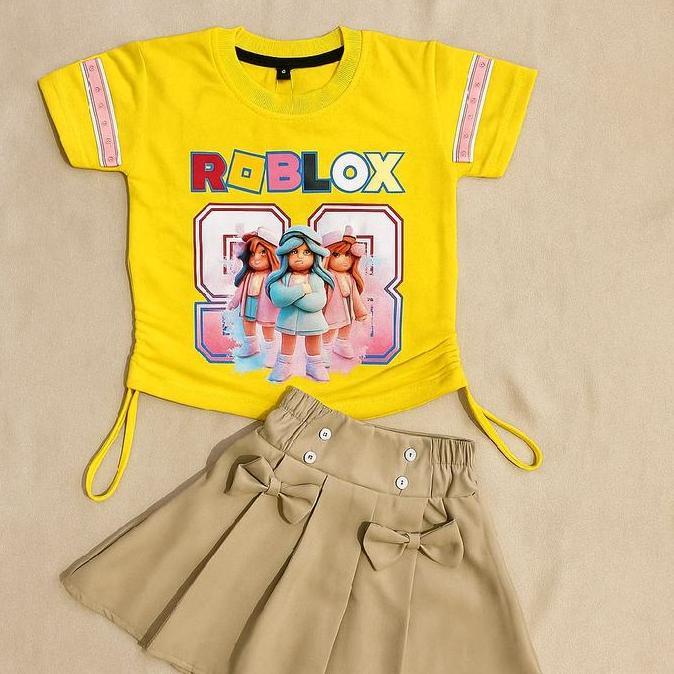 Setelan Rok Anak Perempuan 1-10Tahun/Setrok Korea Style/ Baju Anak Perempuan/Setelan Rok Anak 1 Tahu