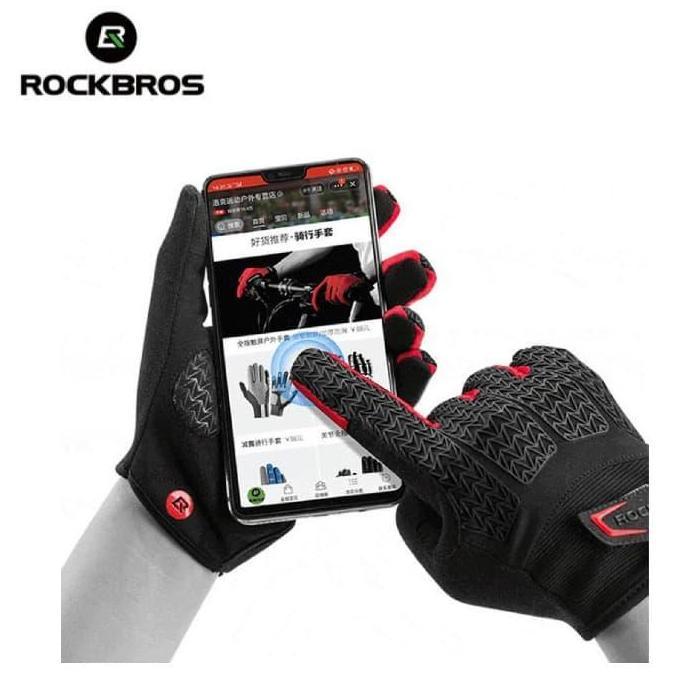 Sarung Tangan Sepeda Mtb Rockbros Roadbike Sepeda Lipat Full Gel