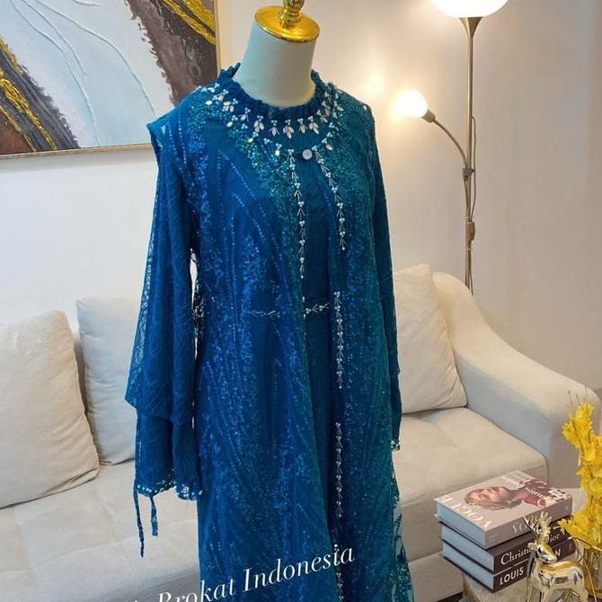 [COD]Dress ERINA Premium one set inner outer mewah elegan cantik cocok untuk acara resmi dan pesta W