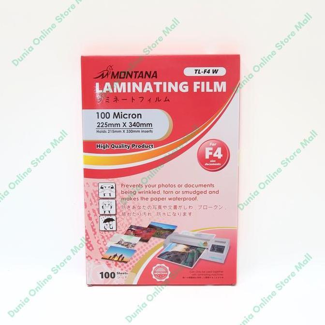Murah Plastik Laminating F4 Plastik Laminating Montana Ukuran F4