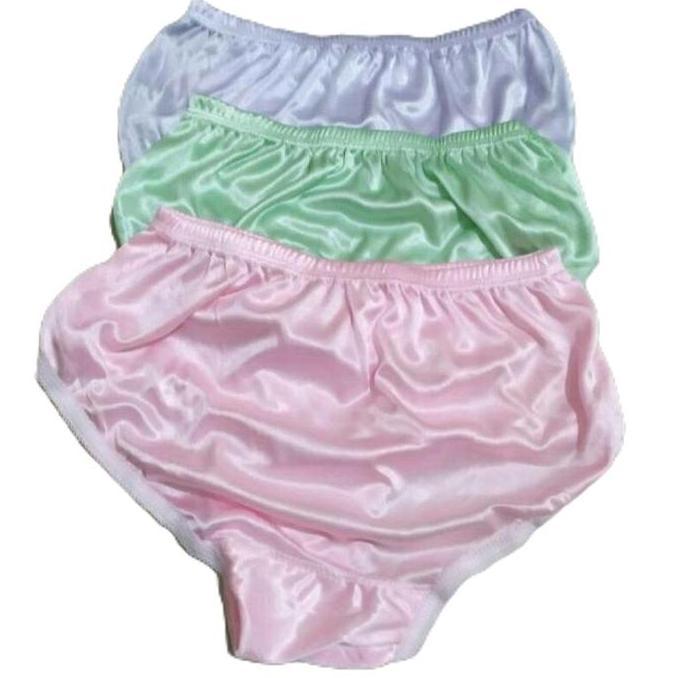 Bahanlembut- 1 Lusin Celana Dalam Wanita Satin / 12Pcs Cd Perempuan Nyaman Pendek Lembut