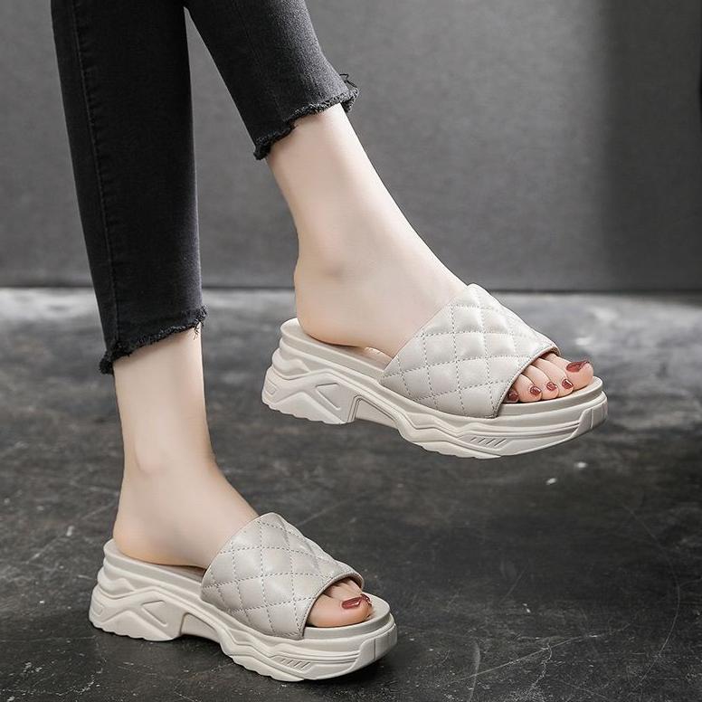 Limited Nf130 - Sandal Wedges Fashion Wanita Import