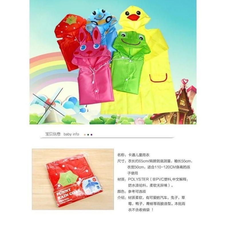 Promo Jas Hujan Anak Motif / Jas Hujan Ponco Lucu Anak