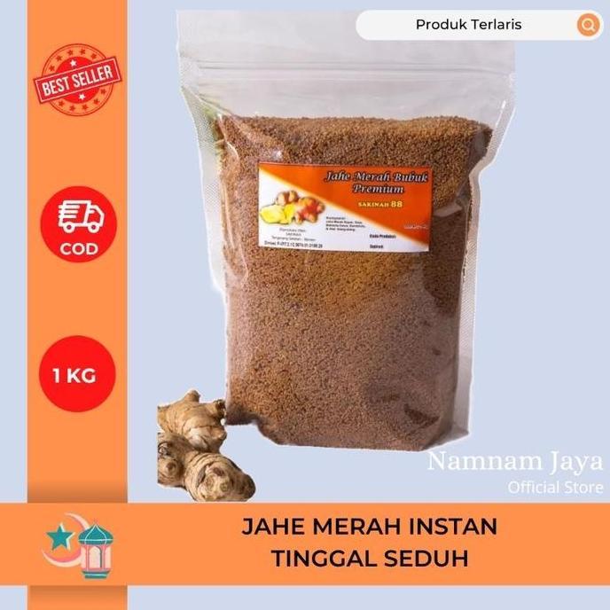 Winebluse- Jahe Merah Bubuk 1Kg / Jahe Merah Bubuk Instant / Bubuk Jahe Merah Drink