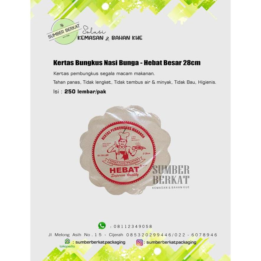 Nikmat- Kertas Nasi / Bungkus Nasi Coklat Bunga Hebat 28