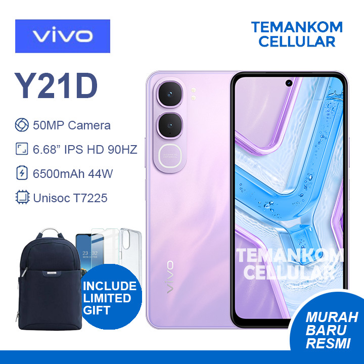 Vivo Y21D RAM 12GB 6+6 Extend RAM 6/128 6GB 128GB Extend RAM 6GB VIVO Y21 D Baru Murah Garansi RESMI