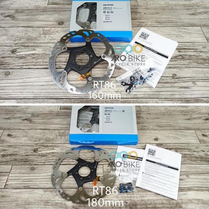Rotor Shimano Deore XT SM-RT86 160mm / 180mm 6 inch icetech 6 bolt ORI