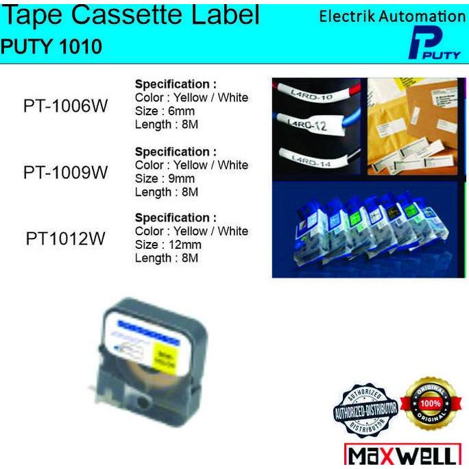 Solid- Tape Casette Label Label Tape Puty Pt1010