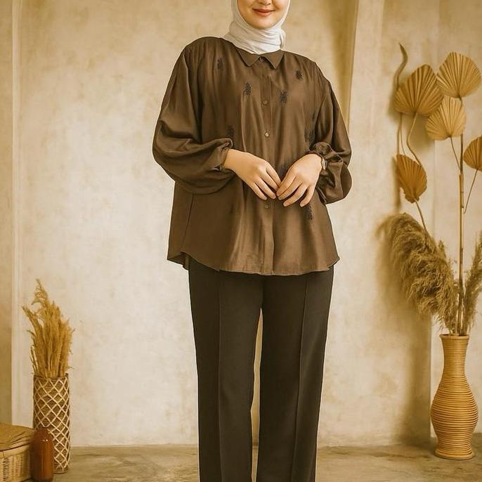 Topyoux- Blouse Jumbo Bordir Viral / Atasan Jumbo Bordir Kekinian