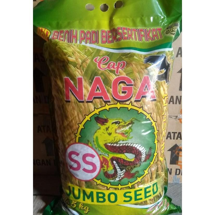 Bisa Cod Padi Cap Naga 5Kg Premium Bersertifikat Varietas Ciherang,Mekongga,Inpari Anisa Benih Prima
