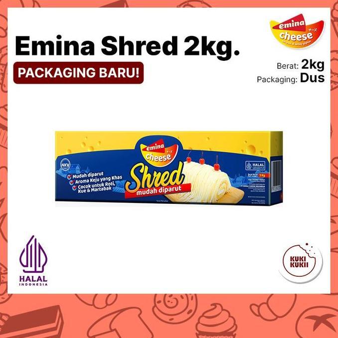 Alami- Keju Emina Shred 2Kg | Keju Cheddar Emina Shred Cheese 2 Kg