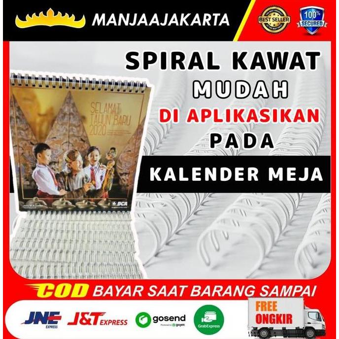 Spiral Kawat 7/16" Putih A4 Kawat Spiral Jilid Spiral Kawat