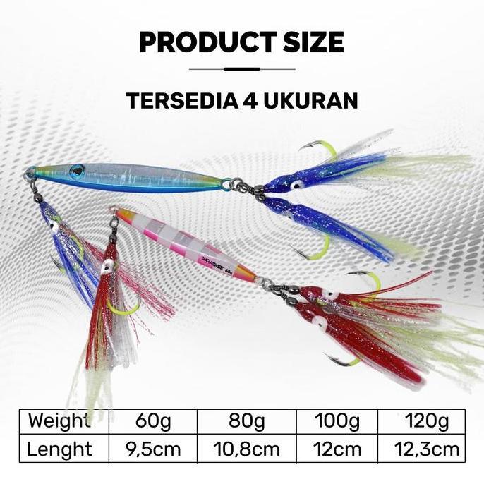 Codbisa- Paradise Ready To Strike Metal Jig Cumi Premium Fish Lure Gid 60-120Gr - Jigging Laut Glow 