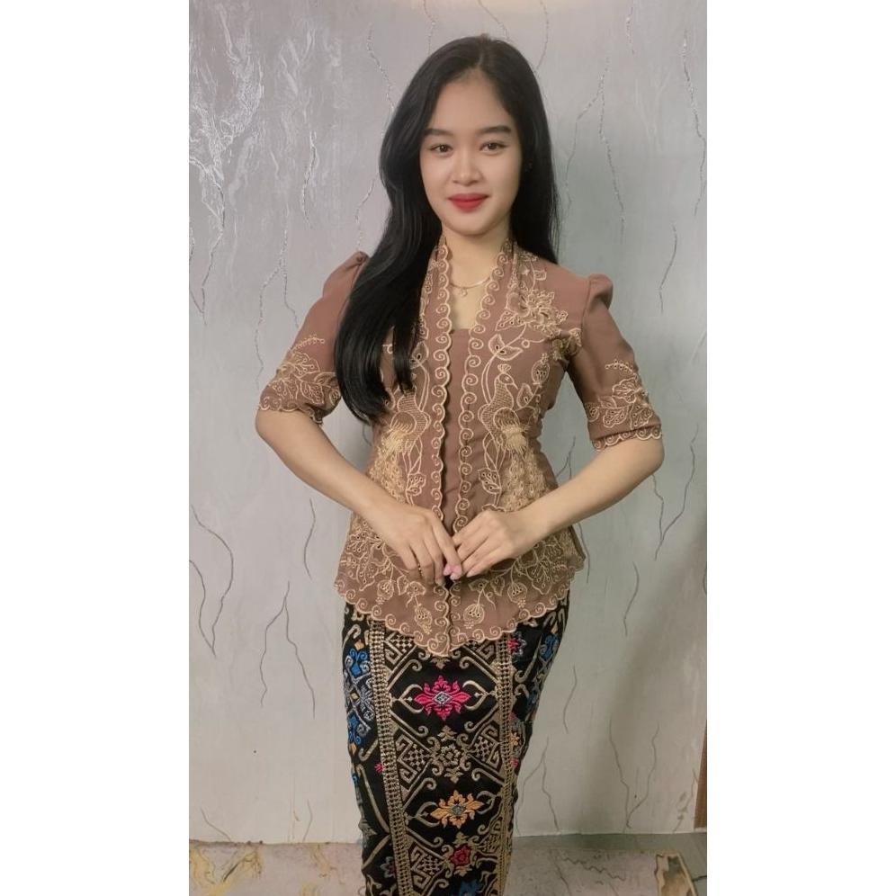 FREE ONGKIR KEBAYA BORDIR LENGAN PENDEK SLIM FIT || KEBAYA JADI || KEBAYA BALI || KEBAYA TRADISIONAL