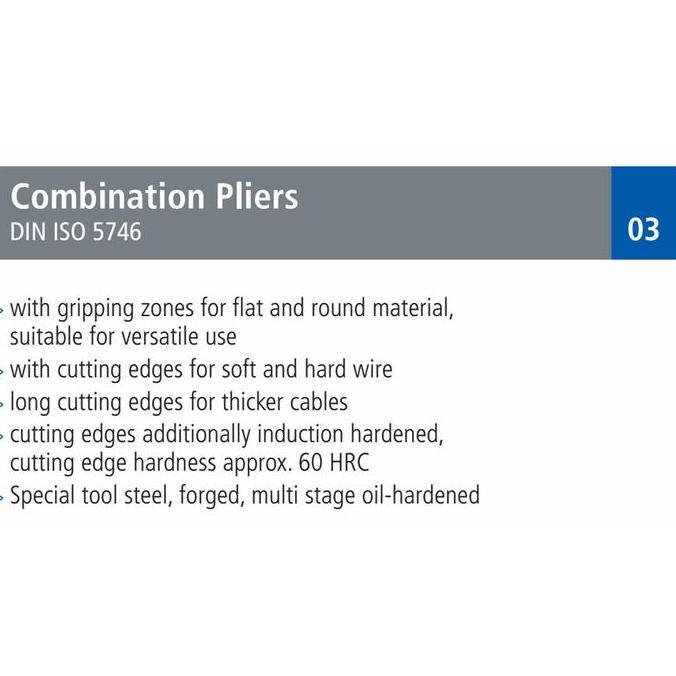 Promo Knipex Tang Kombinasi Combination Pliers 03 02 180