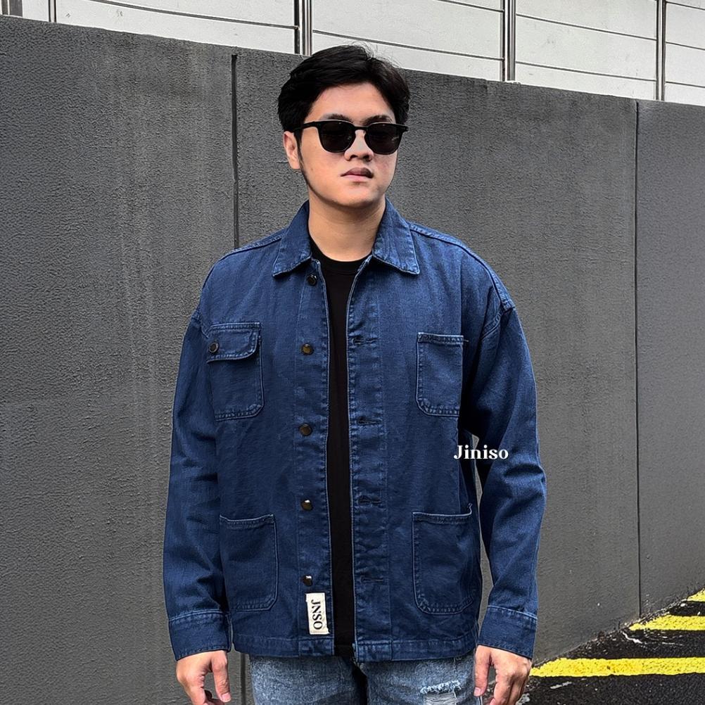 Hot Sale Jiniso - Denim Pria Oversize Jaket Jeans