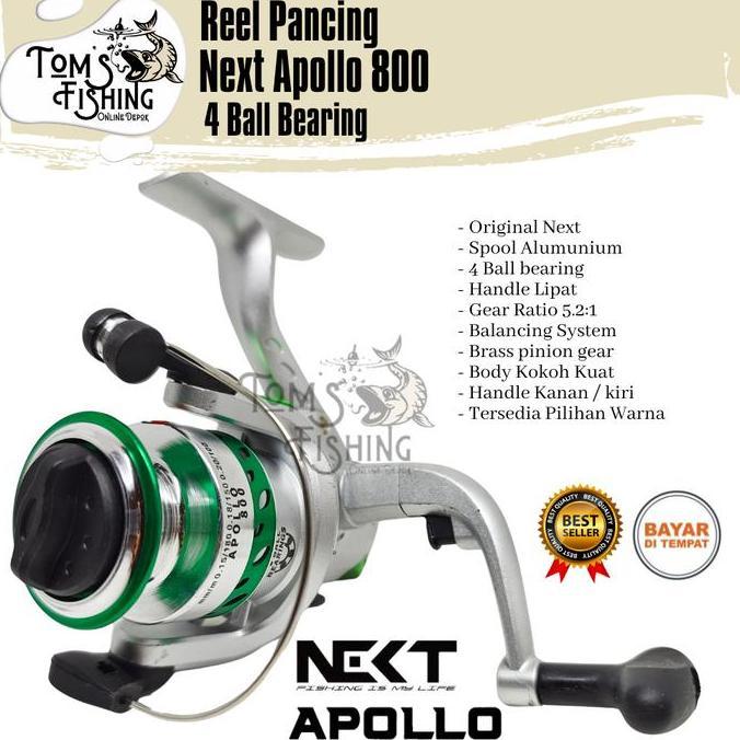 Codbisa- Reel Pancing Next Apollo 800 (4 Bearing) Spool Alumunium Murah - Toms Fishing