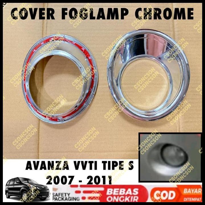 TERLARIS COVER FOGLAMP AVANZA VVTI TIPE S 2007 2010 2011 FOG LAMP CHROME 