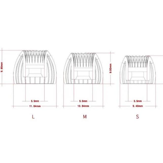Moondrop Spring Tips Silicone Soft Comfortable Eartips Earpiece