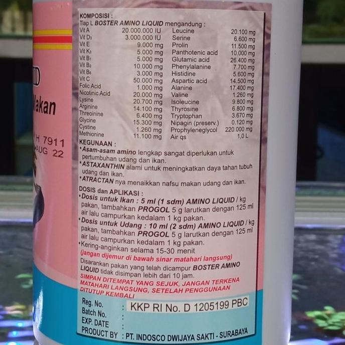 Catbull- Boster Amino Liquid 1Kg Asam Amino Cair Untuk Ikan