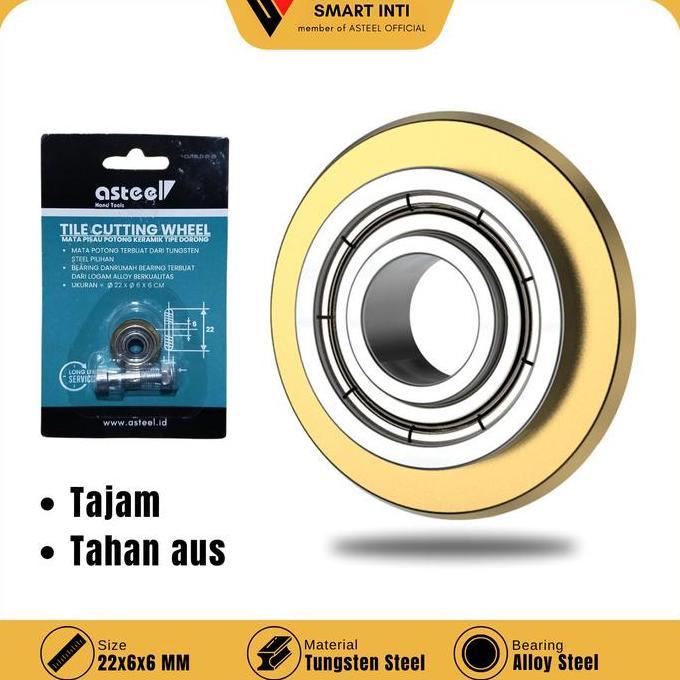 Ironday- Mata Tile Cutter Blade Pisau Potong Keramik Granit Dorong + Bearing - Tile Cutter Wheel - M