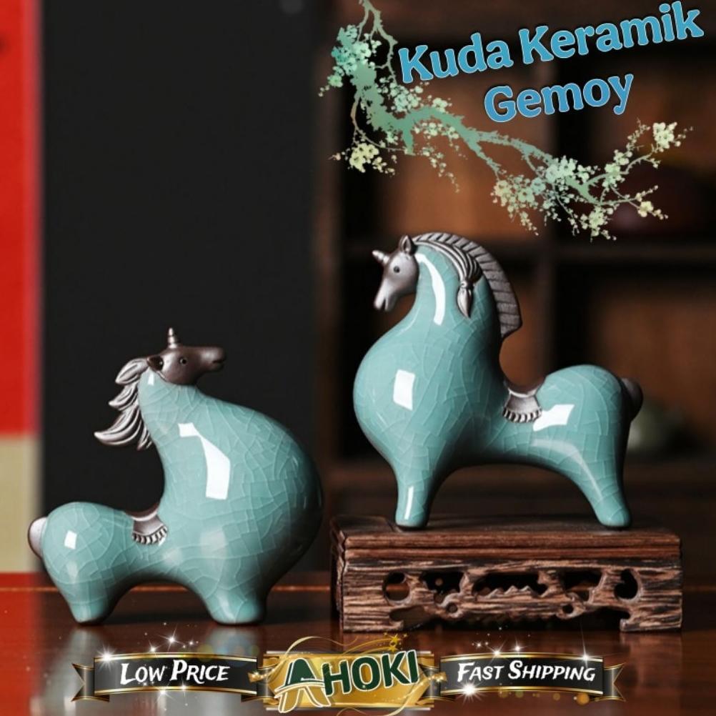 Patung Kuda Keberuntungan Kuda Keramik Gemoy Kuda Porselen Kuda Pajangan