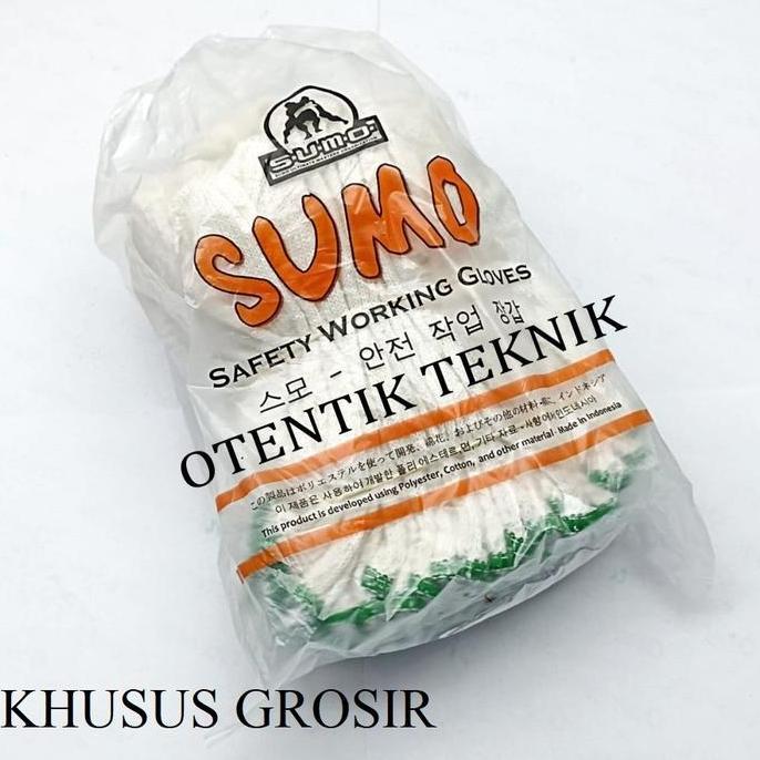 Newsand- Sarung Tangan 3 Benang Sumo 1 Karung - Katun Putih - Isi 12 Pasang - Hand Glove 1 Bal