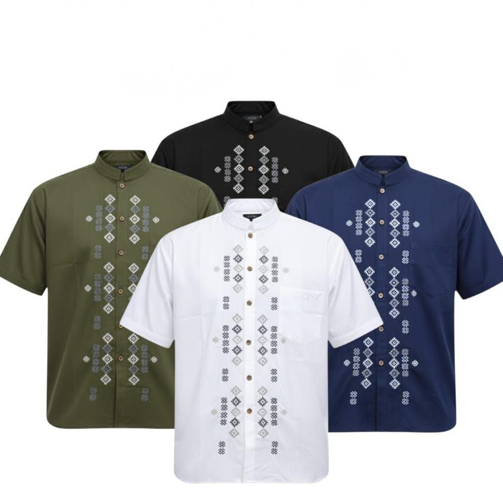 DISKON BAJU KOKO DEWASA LENGAN PENDEK BAJU KOKO DEWASA MOTIF BORDIL BAJU KOKO BIGSIZE