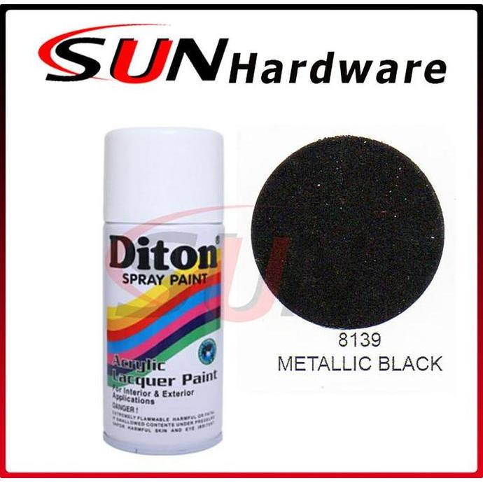 Cat- Pilox Diton 300 Cc Black Metallic 8139 Pilox Pylox Cat Semprot Hitam Metallik