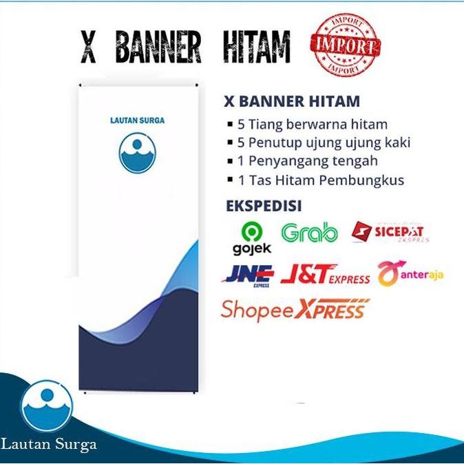 Festwid- X Banner Spanduk Stand X Banner 160X60 Cm Standing Banner Stand Banner