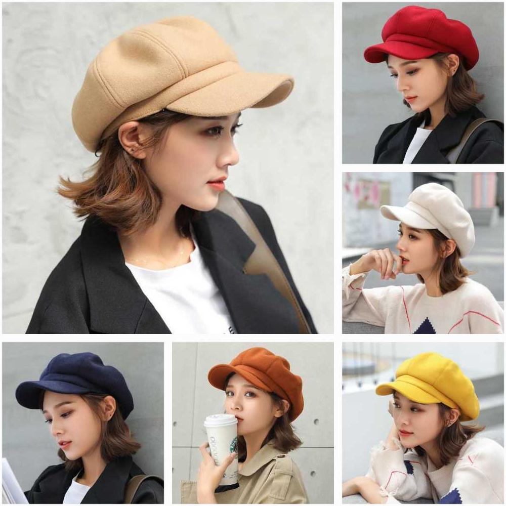 Topi Baret Topi Gurita Topi Pelukis Versi Korea Wanita Pria Impor Kualitas Premium