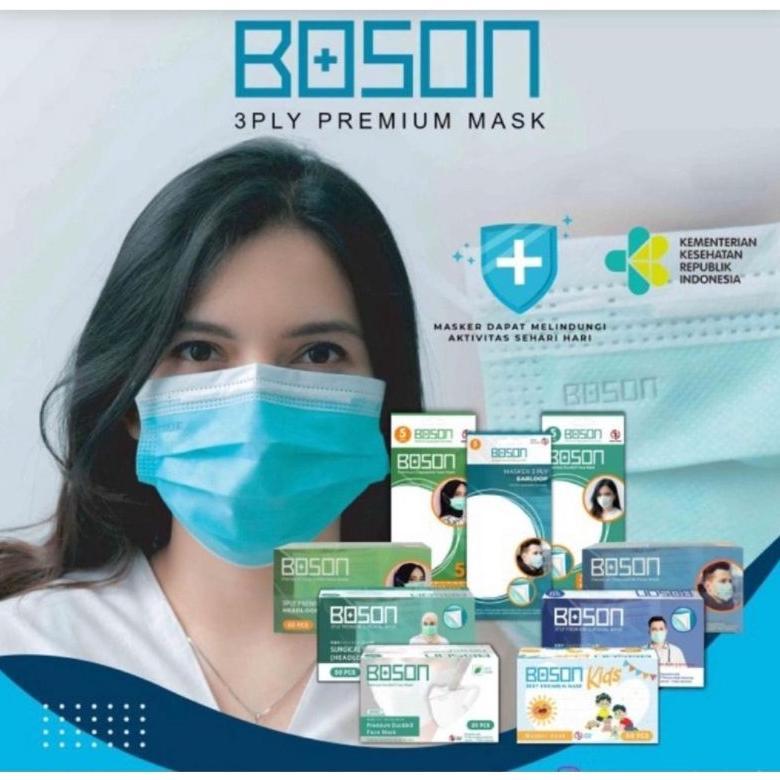 Masker Boson Surgical Medis Premium Hijab Bahan Soft