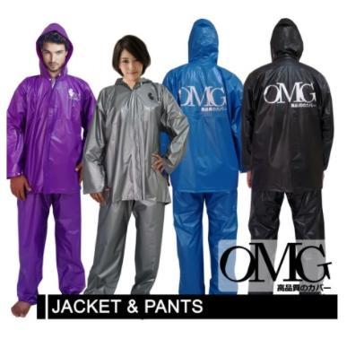 Set Jas Hujan OMG Set Jaket plus Celana Waterproof Anti Air Bahan PVC