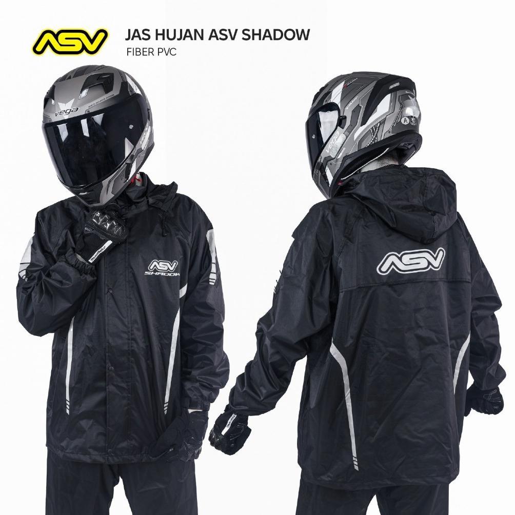ASV Shadow Setelan Jaket Jas Celana Jas Hujan Motor Premium Fiber PVC Ultimate Rain Suit Raincoat Mo
